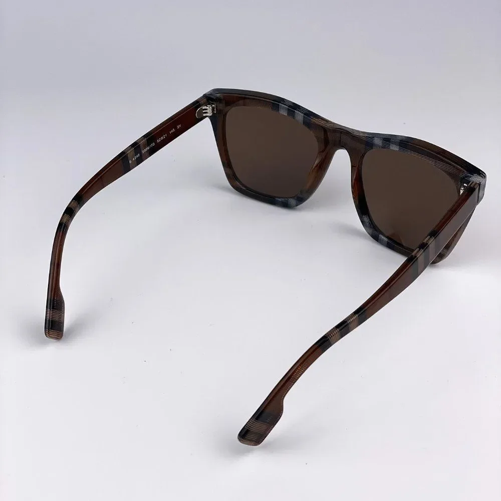 Burberry BE4348 Cooper 396673 Sunglasses Brown Check Square Unisex